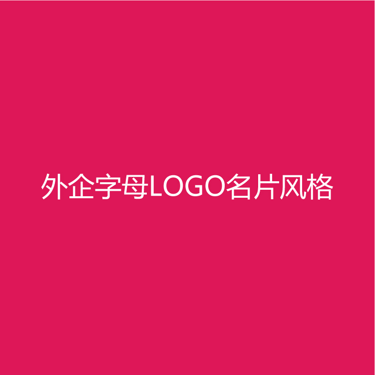 外资企业字母为LOGO的名片设计风格